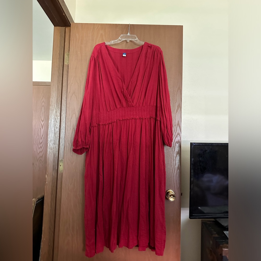 Red Wrap Maxi Dress